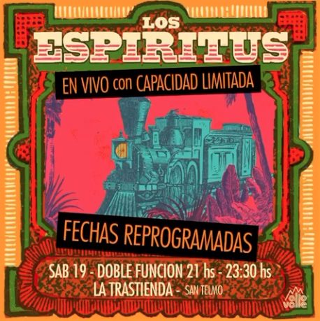 Fechas de Los Espíritus en La Trastienda 19 de Diciembre 2020 Buenos Aires