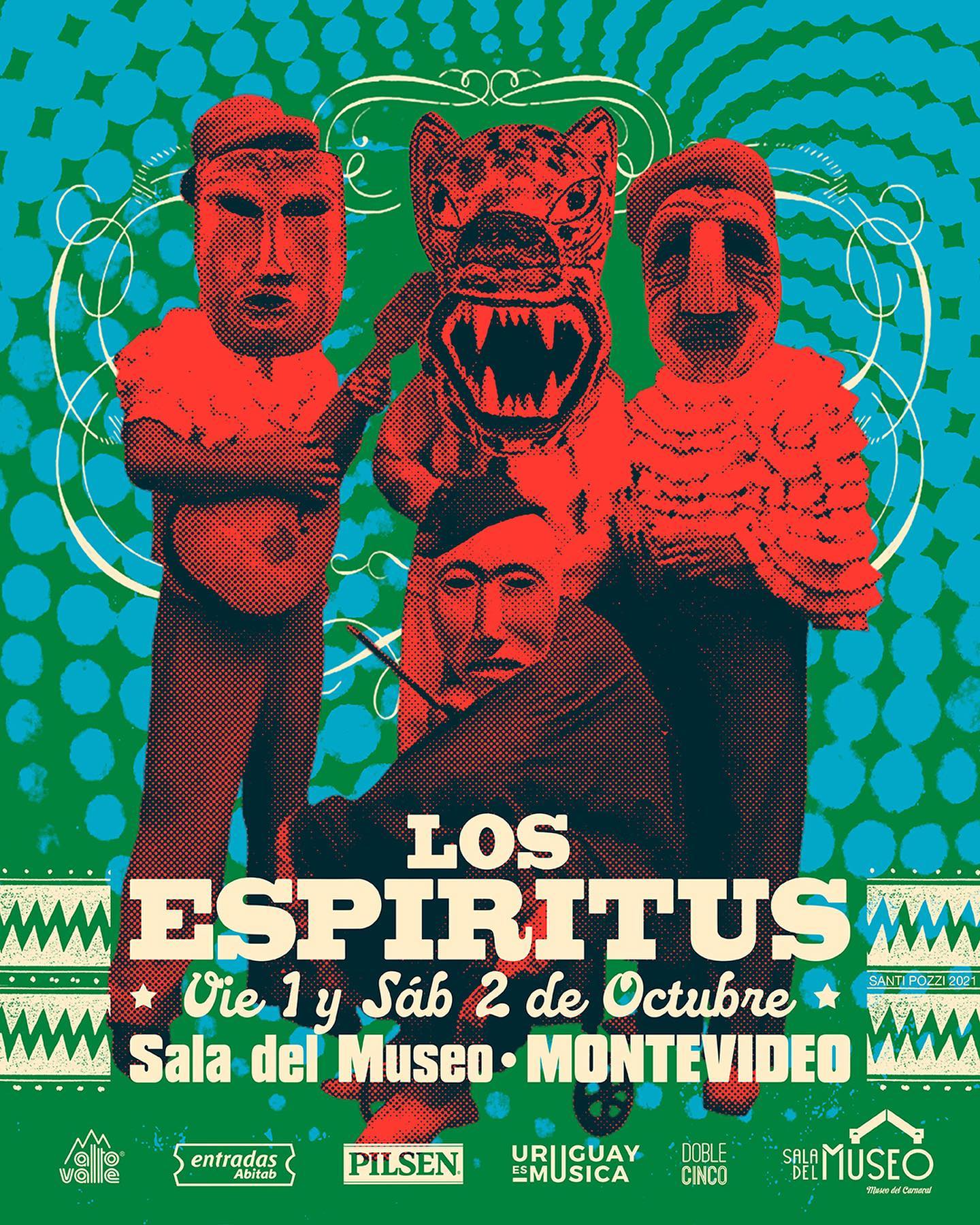 Fecha Los Espiritus - 1 y 2 de Octubre 2021 en Sala del Museo, Montevideo
