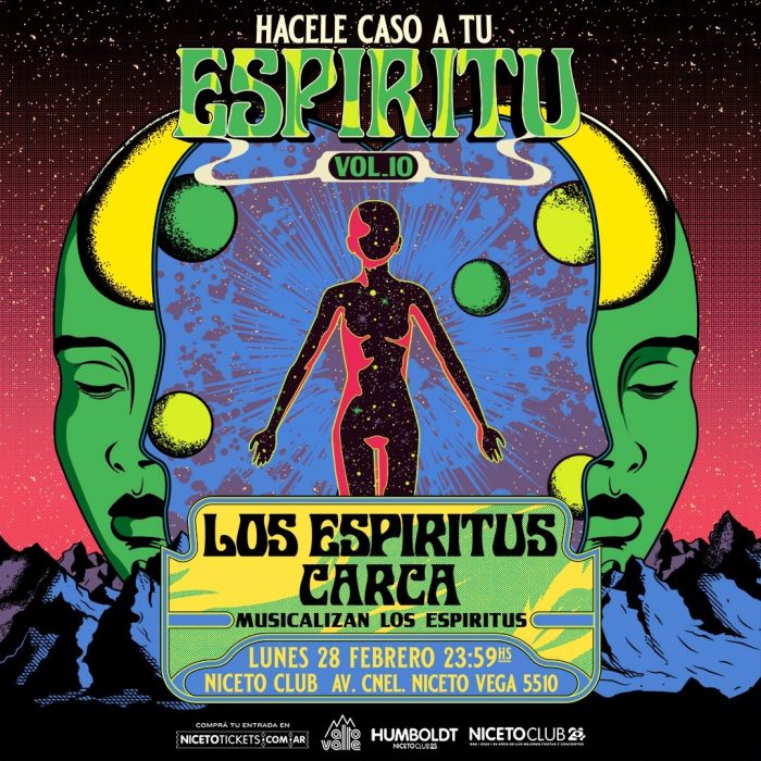 Los EspÃ­ritus + Carca - Fiesta Hacele caso a tu espÃ­ritu. Vol 10 en Niceto Club (+18)